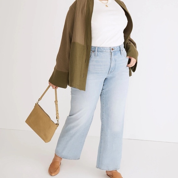 Madewell The Plus Perfect Vintage Wide-Leg Crop Jean in Edmunds Wash Sz 26W NWT - Picture 1 of 11